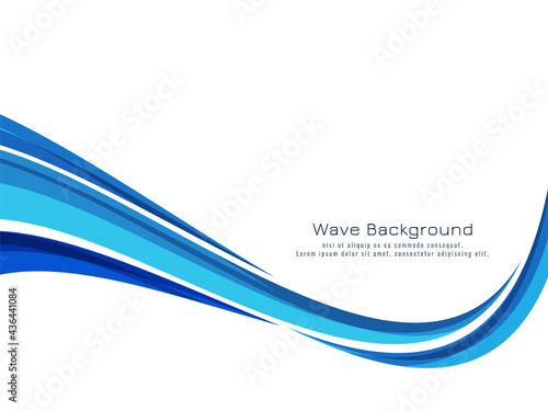 Modern blue wave design decorative background