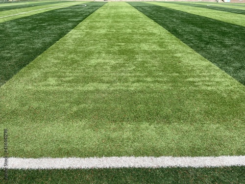Various views of artificial turf soccer stadium