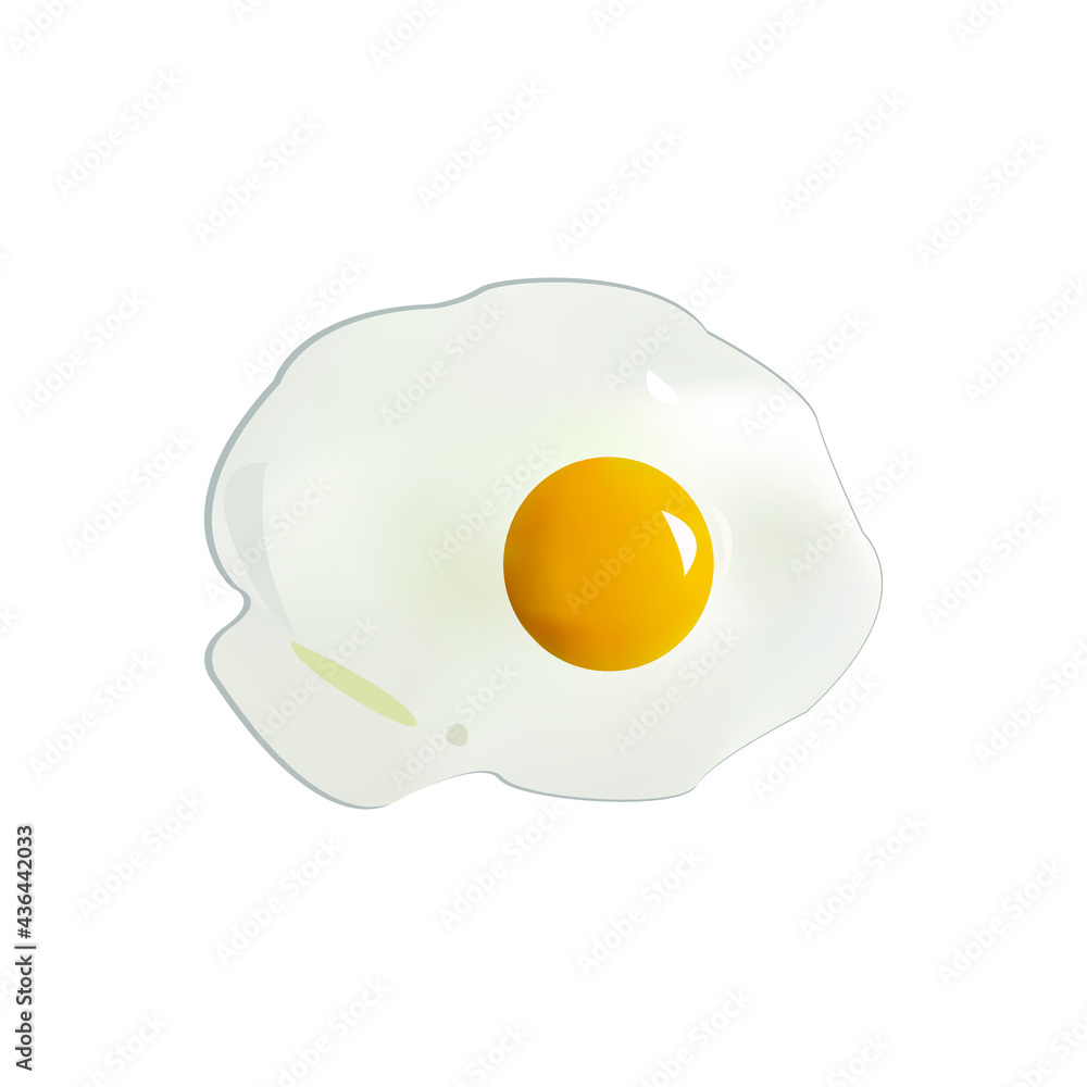 Fried egg on white background Fried egg on white background