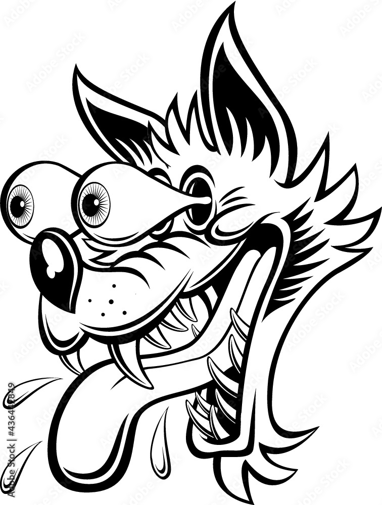 cartoon wolf with eyes popping out cartoon wolf with eyes popping out