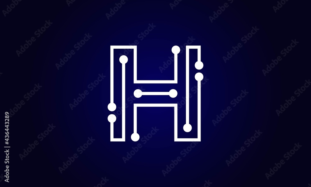 Letter H Logo Design Template, H Abstract Dot Vector Logo Icon Design Letter H Logo Design Template, H Abstract Dot Vector Logo Icon Design