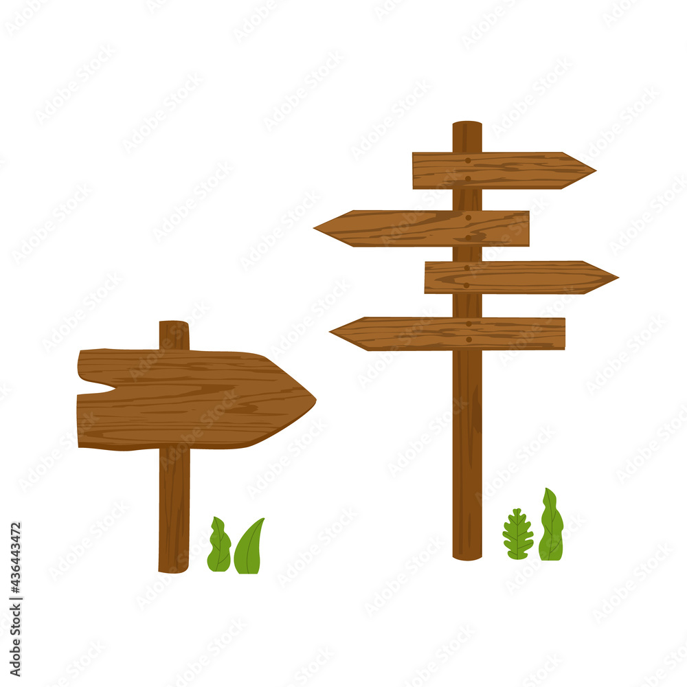 wooden directional arrow sign graphic Stock Vector | Adobe Stock
