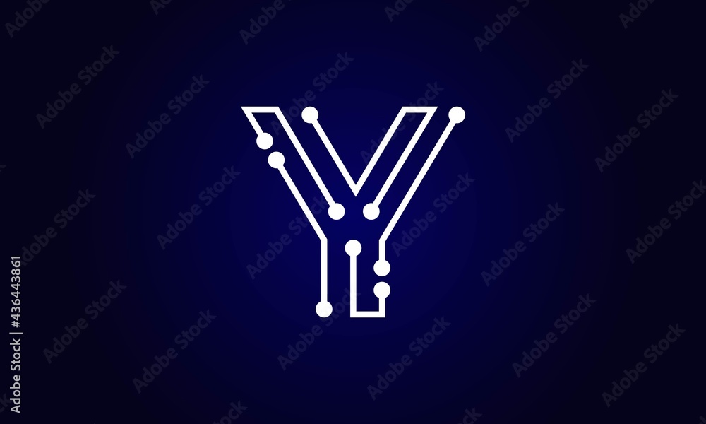 Letter Y Logo Design Template, Y Abstract Dot Vector Logo Icon Design Letter Y Logo Design Template, Y Abstract Dot Vector Logo Icon Design
