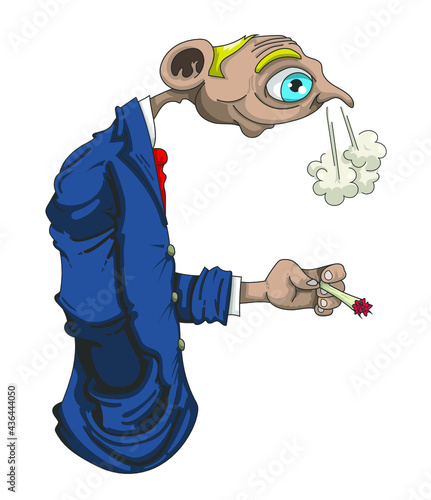 Homme bcbg fumeur
