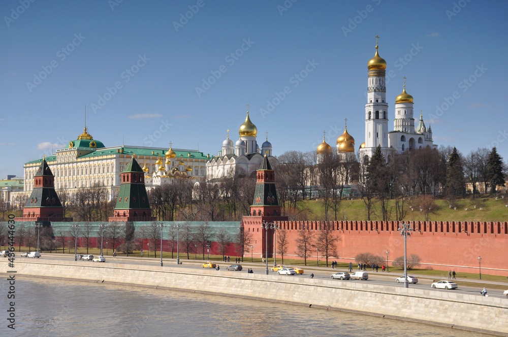 Beautiful view of the Moscow Kremlin. Russia, travel, history, ancient, beauty Beautiful view of the Moscow Kremlin. Russia, travel, history, ancient, beauty