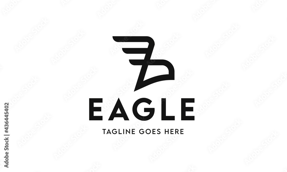 Creative minimal flying eagle logo design Creative minimal flying eagle logo design