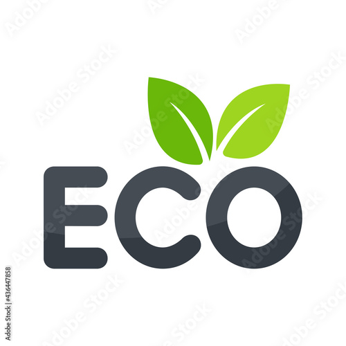 Eco bag icon. A green bag for items made of paper instead of plastic. Reuse concept