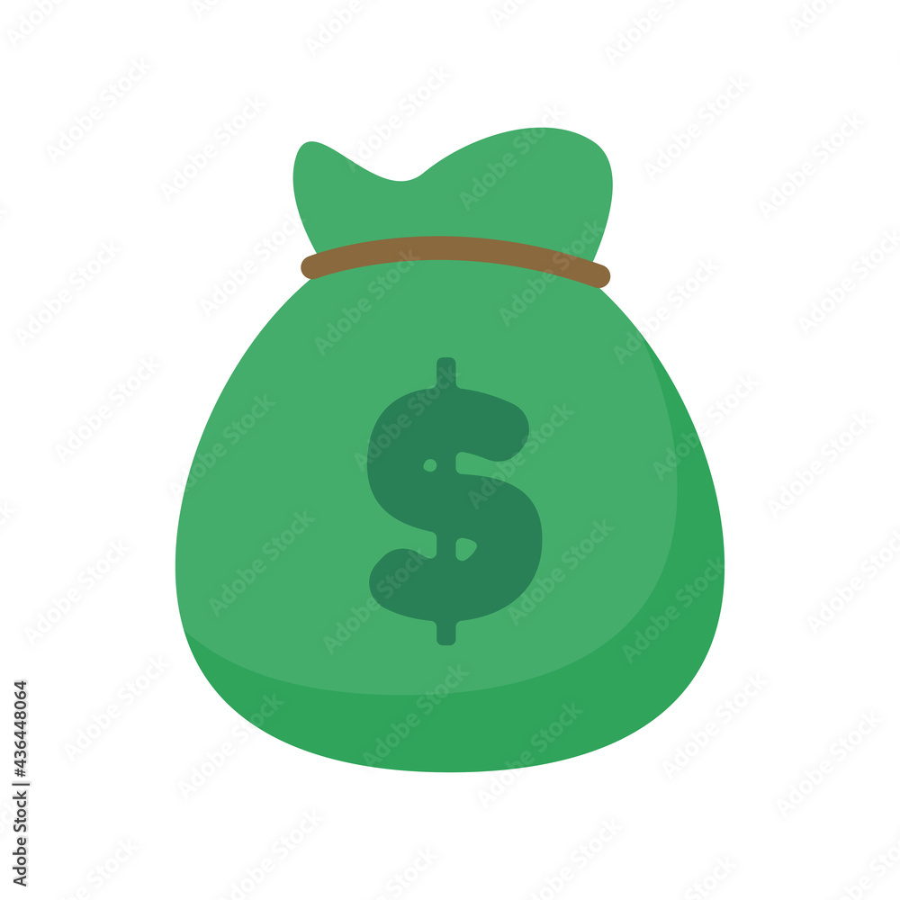 Money bag icon. Vector bags filled with large amounts of money. Money saving ideas Money bag icon. Vector bags filled with large amounts of money. Money saving ideas