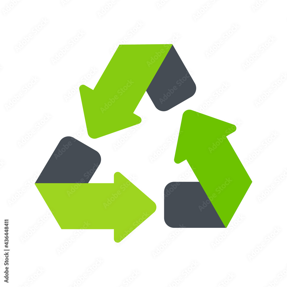 Recycling icon. An arrow that revolves endlessly Reuse concept Recycled. Recycling icon. An arrow that revolves endlessly Reuse concept Recycled.