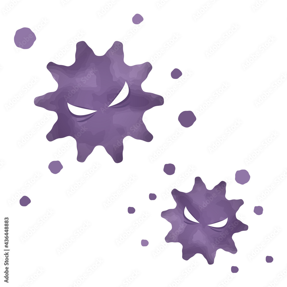 ウイルスの水彩風イラスト ベクターあり Stock Vector Adobe Stock