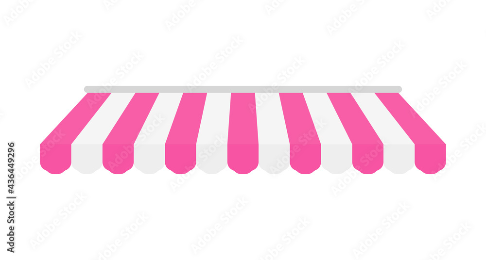 Vector shop awning. Rain protection awning for franchise stores The idea of opening an online store Vector shop awning. Rain protection awning for franchise stores The idea of opening an online store