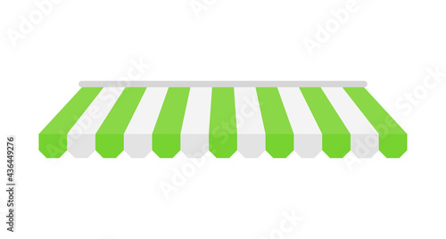 Vector shop awning. Rain protection awning for franchise stores The idea of ​​opening an online store