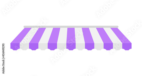 Vector shop awning. Rain protection awning for franchise stores The idea of ​​opening an online store