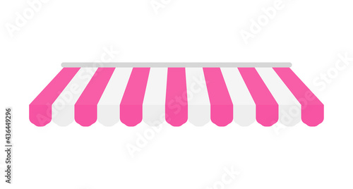 Vector shop awning. Rain protection awning for franchise stores The idea of ​​opening an online store
