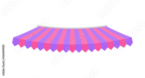 Vector shop awning. Rain protection awning for franchise stores The idea of ​​opening an online store