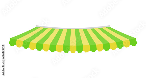 Vector shop awning. Rain protection awning for franchise stores The idea of ​​opening an online store