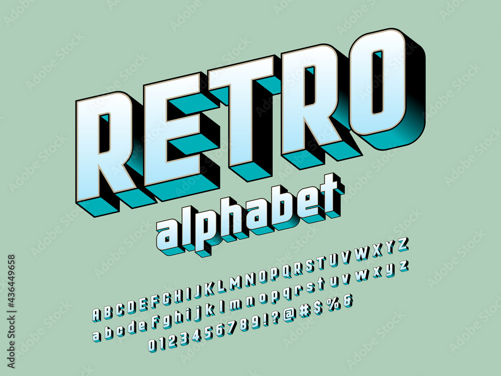 Vector of stylized modern alphabet design with uppercase, lowercase ...