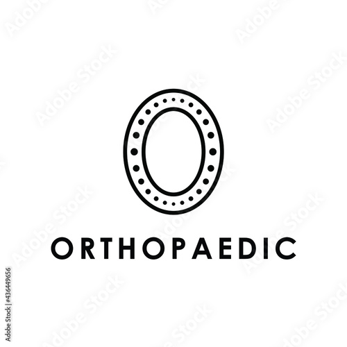letter O orthopaedic surgery logo design