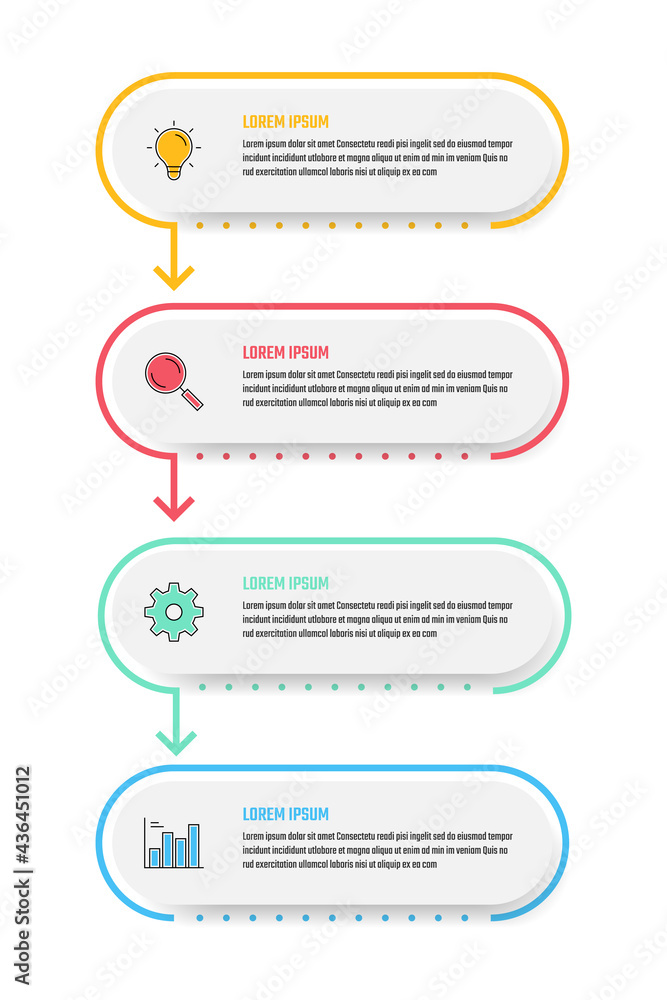 business infographic design, 4 step timeline vector illustrations business infographic design, 4 step timeline vector illustrations