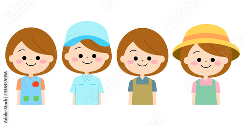 いろいろな職業につく女性