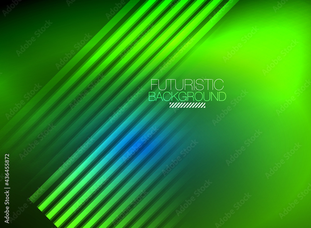 Bright neon color techno abstract background, shiny glowing neon lines in the dark background Bright neon color techno abstract background, shiny glowing neon lines in the dark background