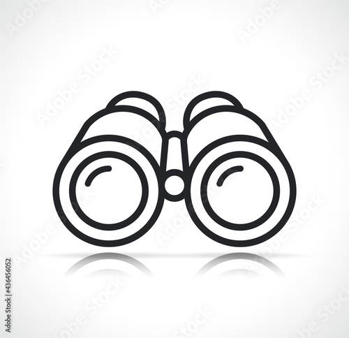 adventure binoculars thin line icon