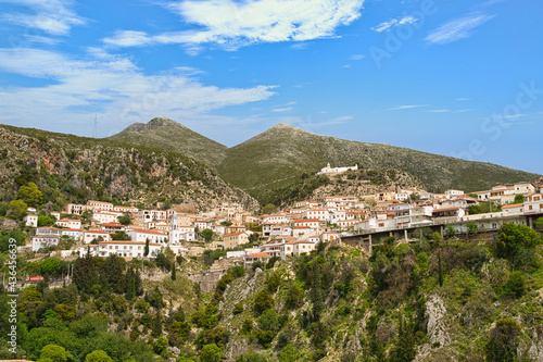 The city of Dhermi along the coastal road in Albania photo