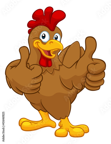 Chicken Cartoon Rooster Cockerel Character