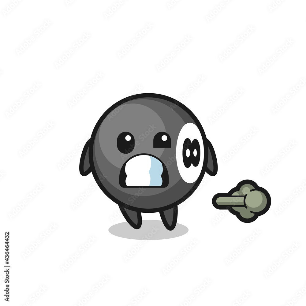 the illustration of the 8 ball billiard cartoon doing fart the illustration of the 8 ball billiard cartoon doing fart