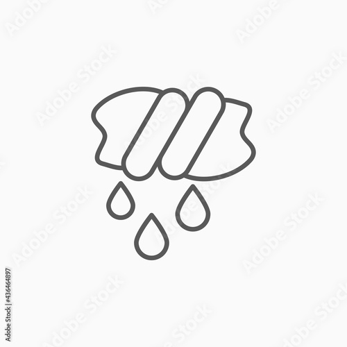 clothes squeeze out icon, squeeze vector illustration