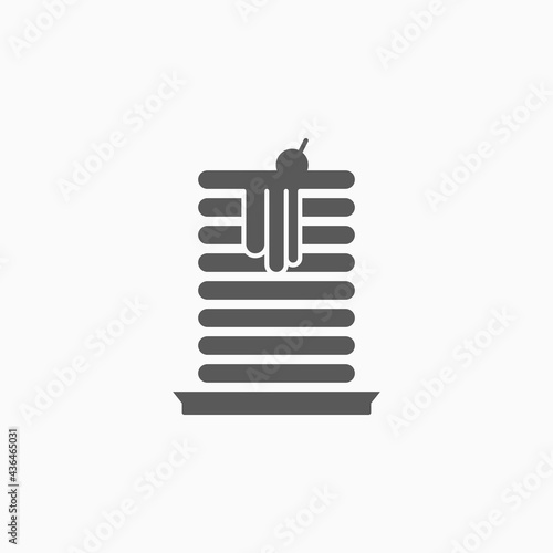 pancake icon, dessert vector, sweets illustration