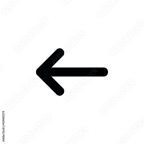 turn left icon, arrow vector