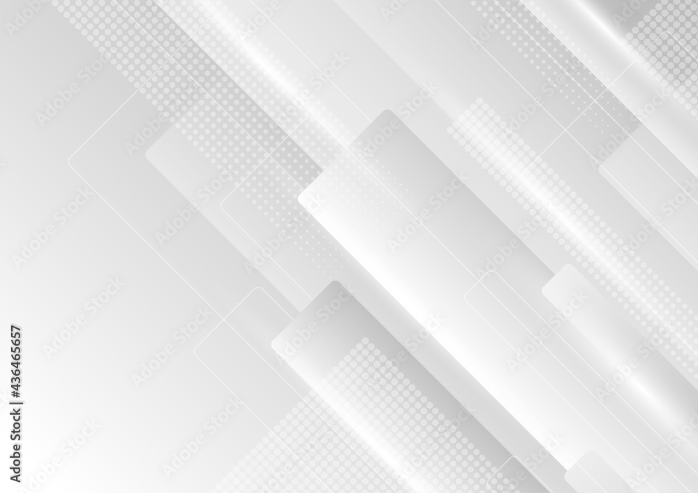 Abstract gradient white and gray square and rectangle modern pattern style template. Decorate artwork design of presentation background. illustration vector Abstract gradient white and gray square and rectangle modern pattern style template. Decorate artwork design of presentation background. illustration vector