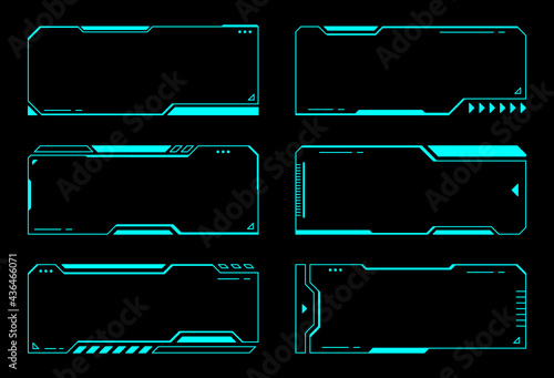 Abstract frames technology futuristic interface hud vector design.