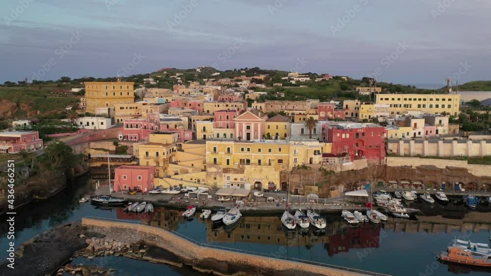 Panoramic aerial view of Ventotene island, Italy.
The characteristic village of Ventotene, an island in the Pontine archipelago. Panoramic aerial view of Ventotene island, Italy.
The characteristic village of Ventotene, an island in the Pontine archipelago.