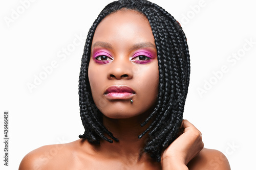 Photography beauty portrait of an african american girl