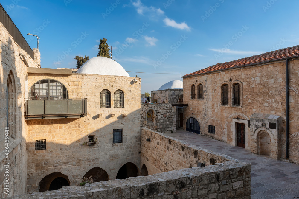 Courtyard in Old City of Jerusalem, Israel.