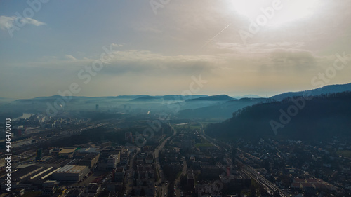 Schweiz Basel-Landschaft Prateln Nebel