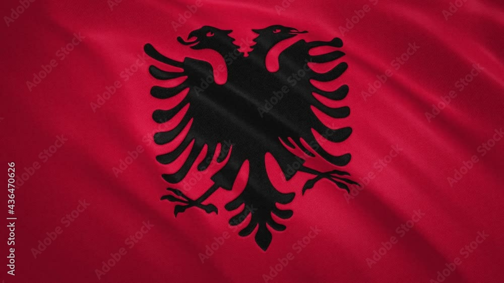 Albania . Waving Flag Video Background Albania . Waving Flag Video Background