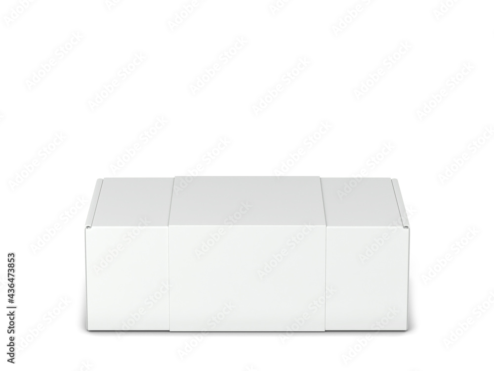 Blank tuck in flap packaging box mockup Blank tuck in flap packaging box mockup