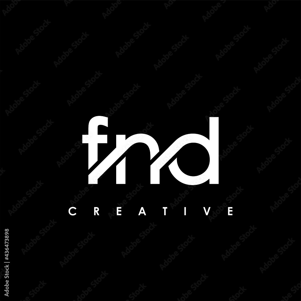 FND Letter Initial Logo Design Template Vector Illustration FND Letter Initial Logo Design Template Vector Illustration