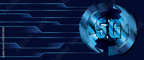 Illustration Vector of 5G System Technology Background