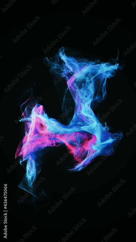 Fototapeta premium Vivid colorful abstract particles background 3D illustration