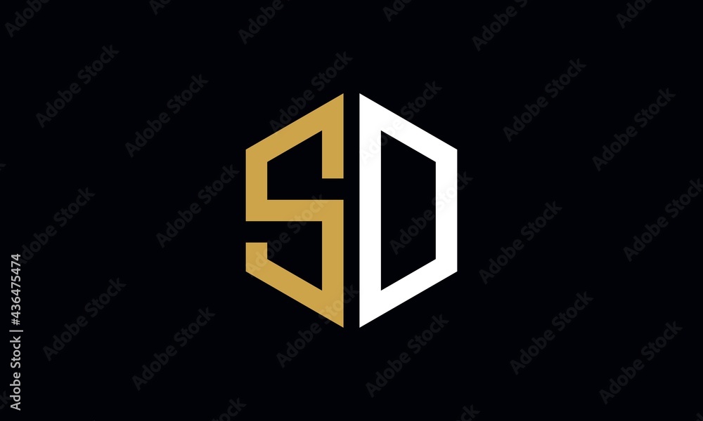 SD and DS or S and D Abstract Letter Mark Logo Template for Business SD and DS or S and D Abstract Letter Mark Logo Template for Business