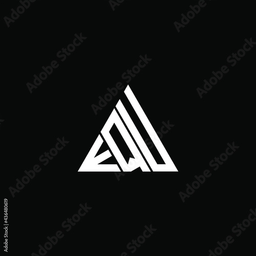 E Q U letter logo abstract creative design. E Q U unique design