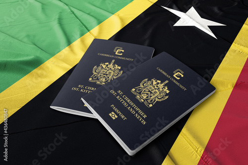 Saint Kitts and Nevis Passport Known for Saint Kitts and Nevis Travel, Citizenship by Investment, Caribbean Country ,on its flag 