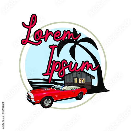 Illustration Vector graphic of cabriolet convertible car sport design