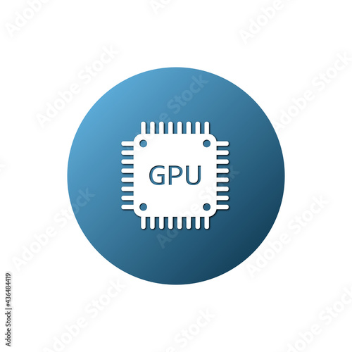 GPU icon. Vector illustration for graphic design, Web, UI, app.
