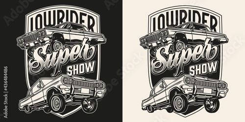 Cruising super show vintage monochrome logo