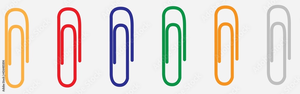 Paperclip illustration set isolated on white background, line art style - Vector
Paperclip illustration set isolated on white background, line art style - Vector